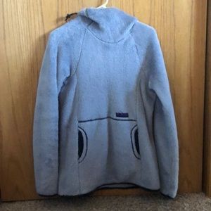 Womens Melanzana High Loft Hoodie Gray Medium